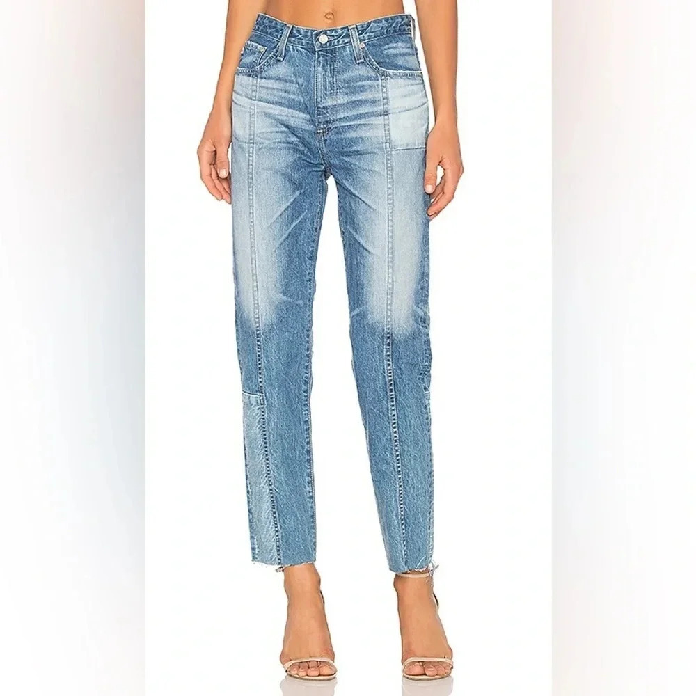 AG Phoebe Vintage High Waist Tapered Straight Leg Jeans 18 Years Vaulted 28